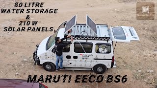 Solar amp 80 litre water storage setup On Maruti Eeco Bs6 Model  Modification hub  Vadodara￼ [upl. by Zipnick]