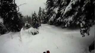 Smuggs  Video Snow Report  Black Hole Down  DEC 27 2012 [upl. by Eiramoj]