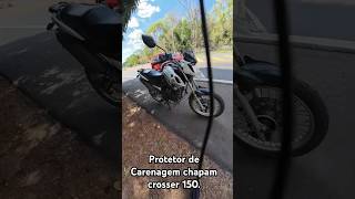 Acessório top para crosser 150protetor de carenagem com pedaleira chapam viagemdemoto [upl. by Eiwoh911]