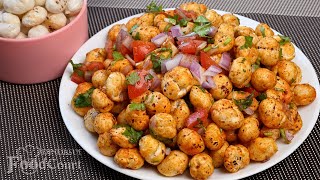 Makhana Chaat Healthy Makhana Recipe Lotus Seeds Recipe [upl. by Oniger]