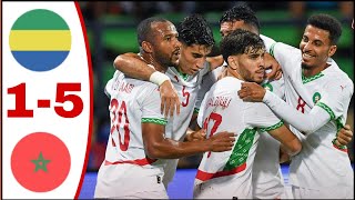 Gabon vs Morocco 15 All Goals ResultsHighlights Afcon2024 Brahim Diaz Goal Ismael Saibari Goal [upl. by Rutherford]