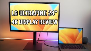 LG 24quot Ultrafine 4K Display 24MD4KLB Review Excellent UHD Thunderbolt Display for MacBooks amp iPads [upl. by Nehtanhoj594]