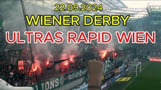 ULTRAS Rapid Wien Wiener Derby  22092024 [upl. by Sidman]