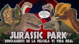 La evolución de Jurassic Park Los dinosaurios de la película 1993 vs la vida real ANIMADA [upl. by Andriana120]