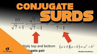 How to rationalize the denominator with Conjugate surds  Kisembo Academy [upl. by Whitcomb163]