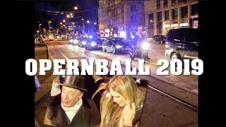 Opernball 2019 POLIZEIESKORTEN LUGNER amp ZAUNGÄSTE [upl. by Nyrek539]