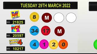 NLCB Draw Results Tuesday 29th March 2022 [upl. by Iddo]