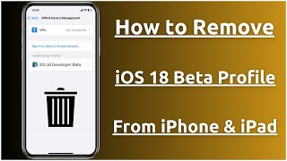 How to Remove iOS 18 Beta From iPhone  Uninstall iOS 18 Developer Beta From iPhone Without Computer [upl. by Cyprian]