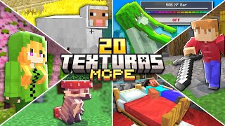 TOP 20 TEXTURAS DE 2024 PARA MINECRAFT PE BEDROCK [upl. by Geralda]