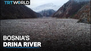 Plastic metal and waste material accumulate in the Drina River [upl. by Roxine]