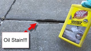 Remove Oil Stains from Concrete with Goof Off [upl. by Nahgeam]