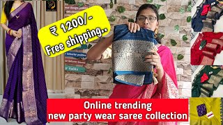 Online trending sarees 2024new saree collectionsaree designs 2024new arrival sarees trending [upl. by Kaenel]