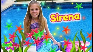 MI ESCUELA DE SIRENAS EN LA PISCINA 🧜‍♀️APRENDE A NADAR COMO UNA SIRENA CON DANIELA [upl. by Nagek318]