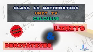 Limits and Derivatives  Class 11 mathematics Calculus NCERT Based [upl. by Ahsina]