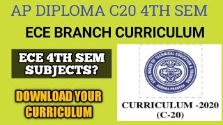 AP DIPLOMA C20 4TH SEM ECE BRANCH CURRICULUM IMPORTANT SUBJECTS IN ECE DIPLOMA 4TH SEM C LANGUAGE [upl. by Ecyar]