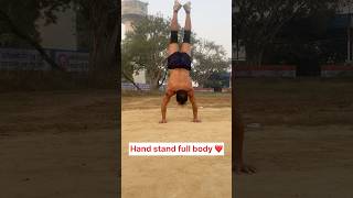 Full body hand stand❤️shortsfeed motivation viralshort fitness me healthy sports jaishreeram [upl. by Arretnahs]