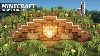 Minecraft How to Build a Small Hobbit Hole  Survival Starter House Tutorial [upl. by Alvan411]