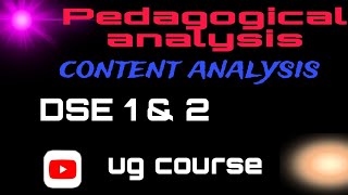 Pedagogical analysis content analysis types of assessment DSE 1 ppt education unit 34 [upl. by Gnohp]