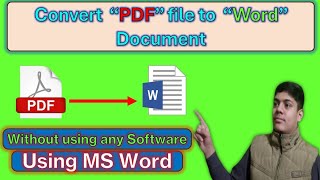 How to Convert PDF File to Word Document Without Using Any Software Very Easy Method [upl. by Iona]