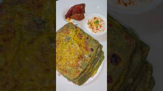 Palak Paneer Paratha 🔥😋  shorts cooking [upl. by Joli]