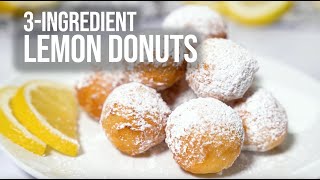 3Ingredient Lemon Donuts  Eggless Recipes [upl. by Boeschen]