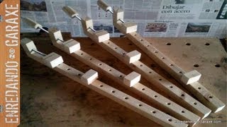 Como hacer sargentos de madera How to make wooden bar clamps [upl. by Asilegna]