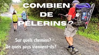 Combien de pèlerins en 2023 sur quels chemins doù viennent ils  compostelle [upl. by Romeon888]