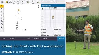 R12i Tutorial Stakeout Points with Tilt Compensation [upl. by Huda954]