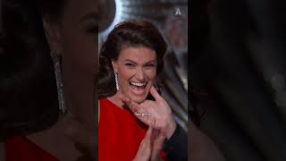 Idina quotAdele Dazeemquot Menzel amp John quotGlom Gazingoquot Travolta at the Oscars [upl. by Earb]