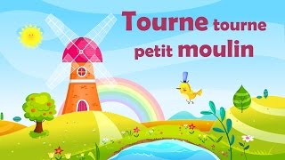 Tourne tourne petit moulin  Comptine avec gestes pour enfants et bébés avec les paroles [upl. by Nagard]