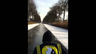 Schaatsen op het oranjekanaal [upl. by Naihtniroc]