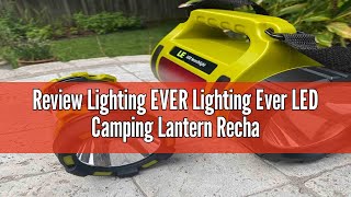 Review Lighting EVER Lighting Ever LED Camping Lantern Rechargeable Flashlight with 500LM 5 Light [upl. by Heloise]