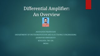 Introduction to differential amplifier [upl. by Hnib664]