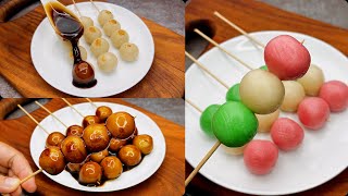 Homemade Dango RecipeChewy Japanese Dumpling Dessert Mitarashi Dango amp Hanami Dango without Tofu [upl. by Peednas785]