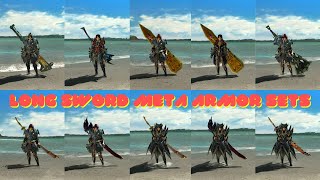 MHGU  Long Sword Meta Armor Sets [upl. by Haya]