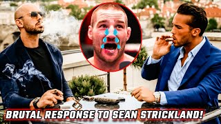 Tristan Tates Brutal Response to quotlittle manquot Sean Strickland [upl. by Sheree]