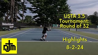 USTA 35 Tournament Round of 32 Highlights  8224 [upl. by Bailie132]