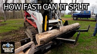 Trying Skid Steer Mounted Firewood Processor  Halverson 120  First Impressions [upl. by Skelton217]