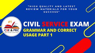 Civil Service Exam Drill for 2024 Grammar and Correct Usage PART 1 [upl. by Aicnilav817]