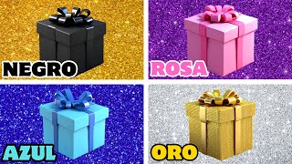 Elige un Regalo de 4 🎁👑💗💙🖤  Adivinanzas de Regalos de 4  Cajas Misteriosas 😍 [upl. by Sandra]