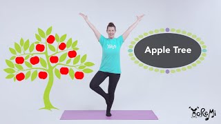 Apple Tree Tree Pose  Kids Yoga Music and Mindfulness with Yo Re Mi [upl. by Olive]