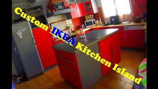 37Custom IKEA kitchen island  îlot de cuisine IKEA modifié [upl. by Byrn586]