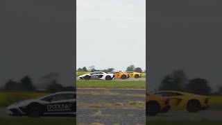 Lamborghini Aventador SVJ Vs SV Vs S drag race shorts ytshorts lamborghiniaventador creditcarwow [upl. by Ijneb]