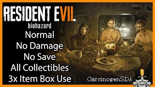 No Commentary Resident Evil 7 PC  Normal No Damage No Save All Collectibles 100 3x Item Box [upl. by Lahcar527]