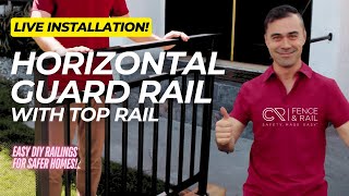 How to Install CR Fence amp Rails Horizontal Guard Rail with Top Rail Live Installation [upl. by Thomey539]