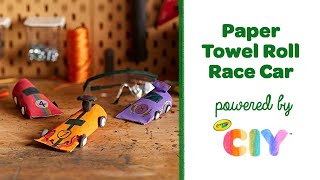 Paper Towel Roll Race Car Craft for Kids  Crayola CIY [upl. by Euqina677]