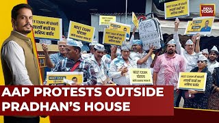 NEET Row Priyanka Slammed For Supporting Ayushi AAP Protests Outside Pradhans House  India Today [upl. by Lletnahs]