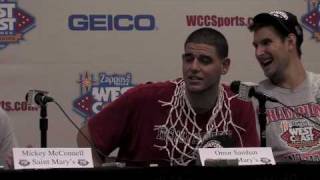 WCC MBB Championship Game Saint Marys Press Conference Part 1 [upl. by Enelhtak]