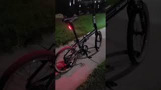 Folding Bike Night Cycling bike bikelover bikelife fitness outdoors [upl. by Narhem]