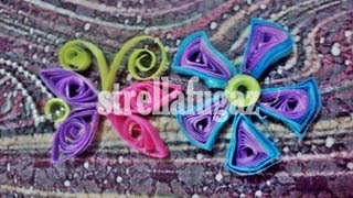 Tutorial Dije o decoración de mariposa y Flor de Filigrana quilling [upl. by Arvind711]